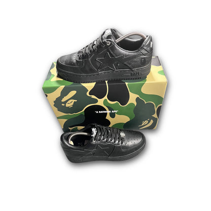 A Bathing Ape "BAPE" Bapesta Sneaker Triple Black (41) w/ OG Box
