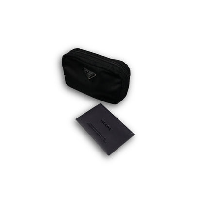 Prada Vintage Nylon Pouch Coin Wallet black