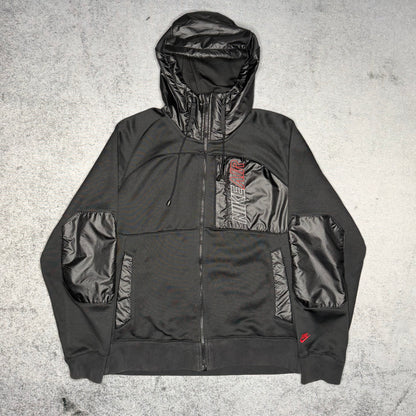 Nike AIR 2000s Big Logo Tech Fleece Zip Hoodie black red (M)