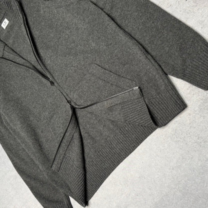 C.P. Company NEW Full Zip Lens Knit Cardigan grey (L)