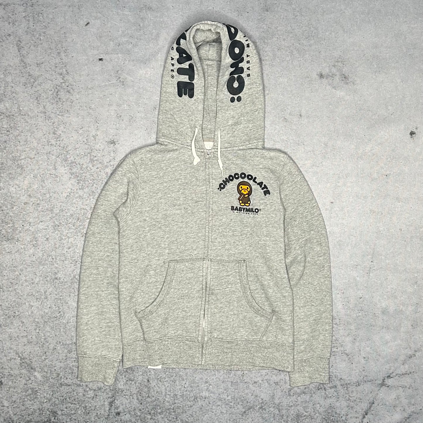 BAPE Baby Milo Chocolate Zip Hoodie grey (XS)