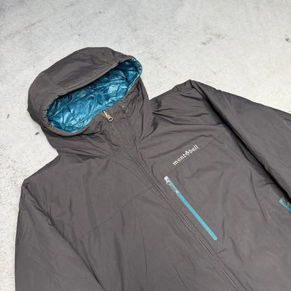 Montbell Japan Reversible Shell Puffer Jacket grey blue (fits L)