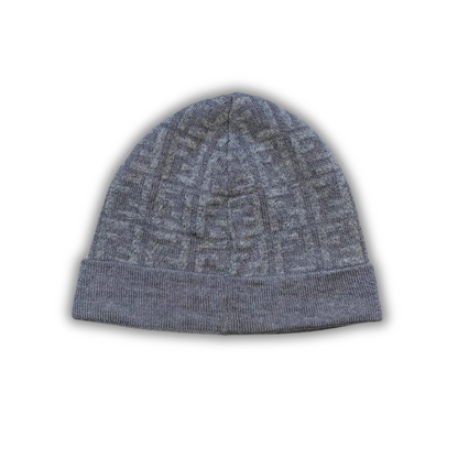 Fendi 00s Monogram Two-Tone Beanie grey (bigger size)