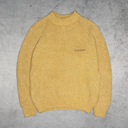 Yves Saint Laurent YSL Vintage Crewneck Heavy Knit Sweater brown (M)