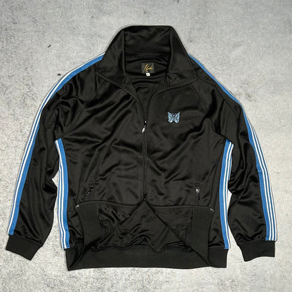 Needles Japan Designer Track Jacket black baby blue (XL)