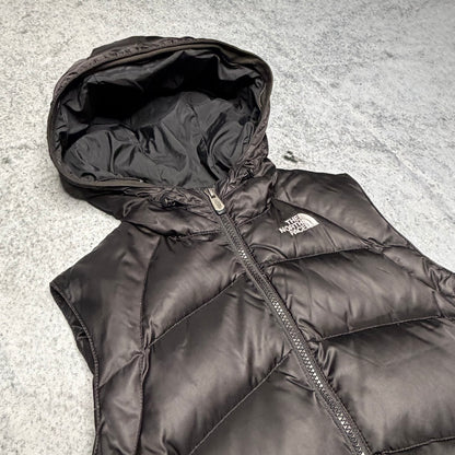 The North Face Nuptse 550 Womens Hooded Puffer Gilet Weste black (S)