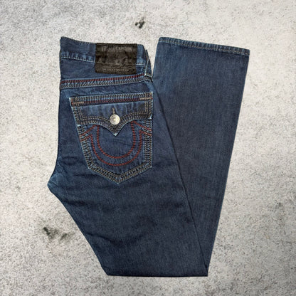 True Religion OG Straight Jeans Ricky Big QT Stitch dark blue (31/34)