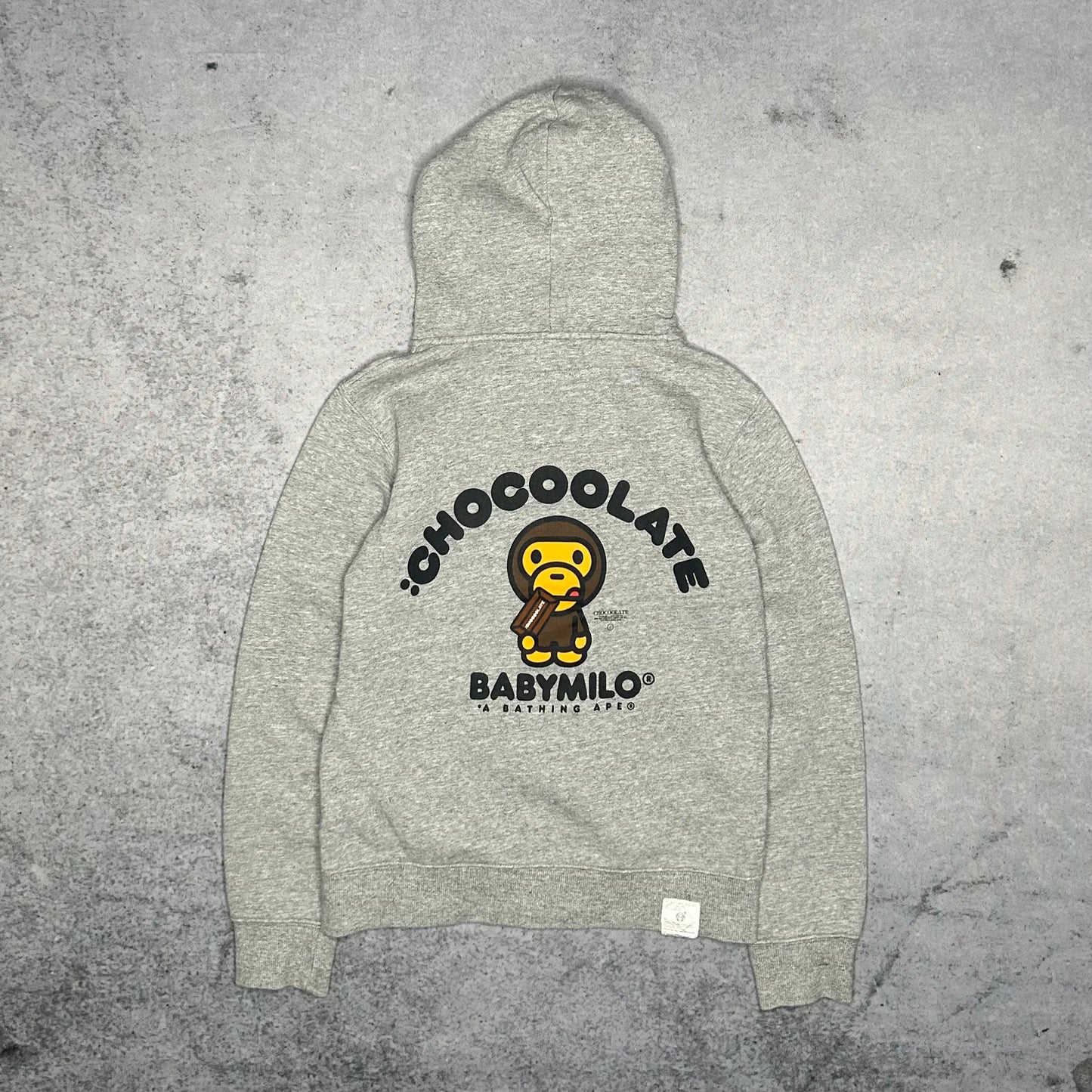 BAPE Baby Milo Chocolate Zip Hoodie grey (XS)