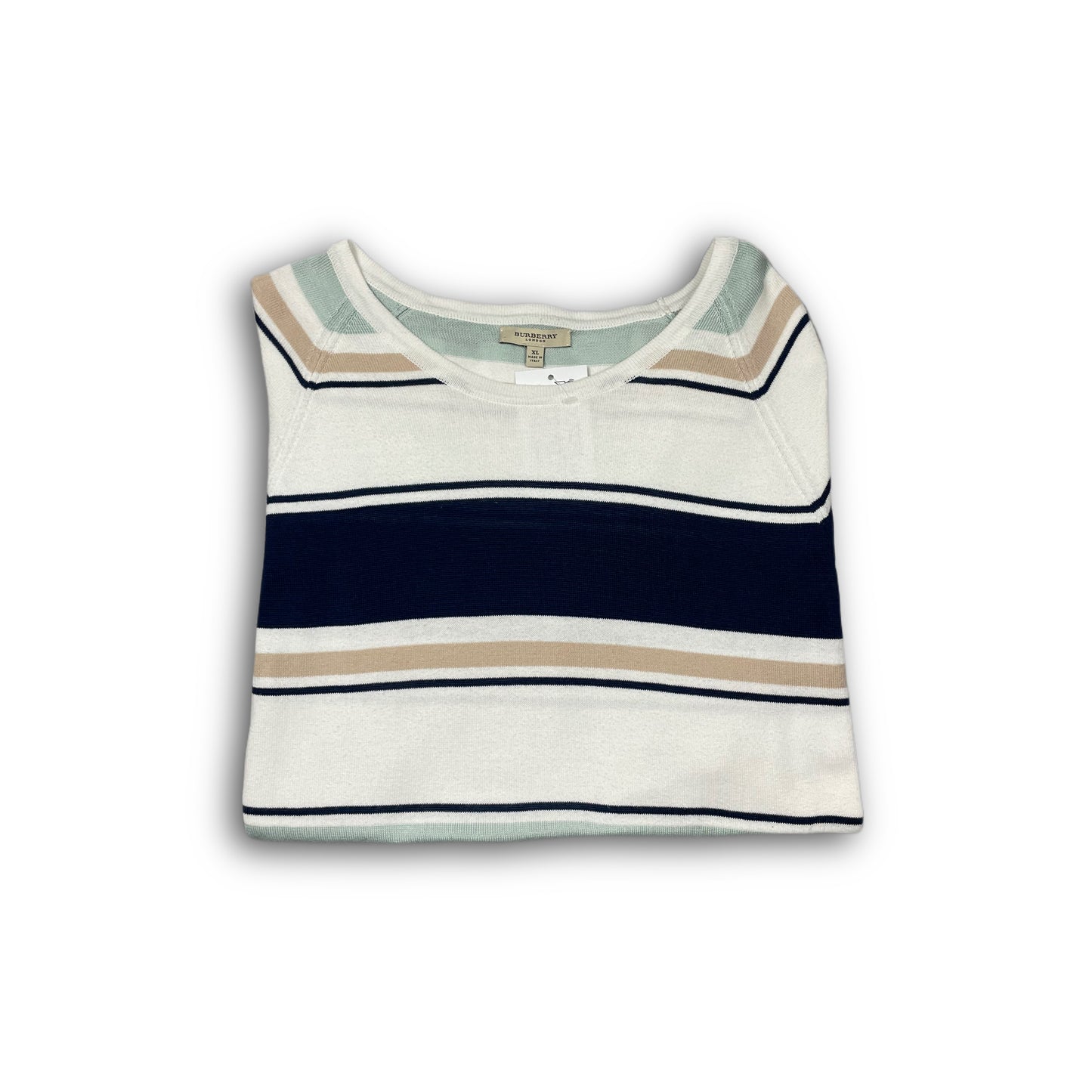 Burberry Sweater Striped Vintage white beige brown