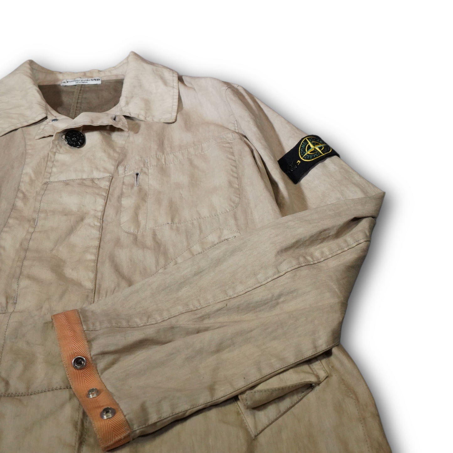 Stone Island S/S 2006 Linoflax Trenchcoat Jacket beige (L)