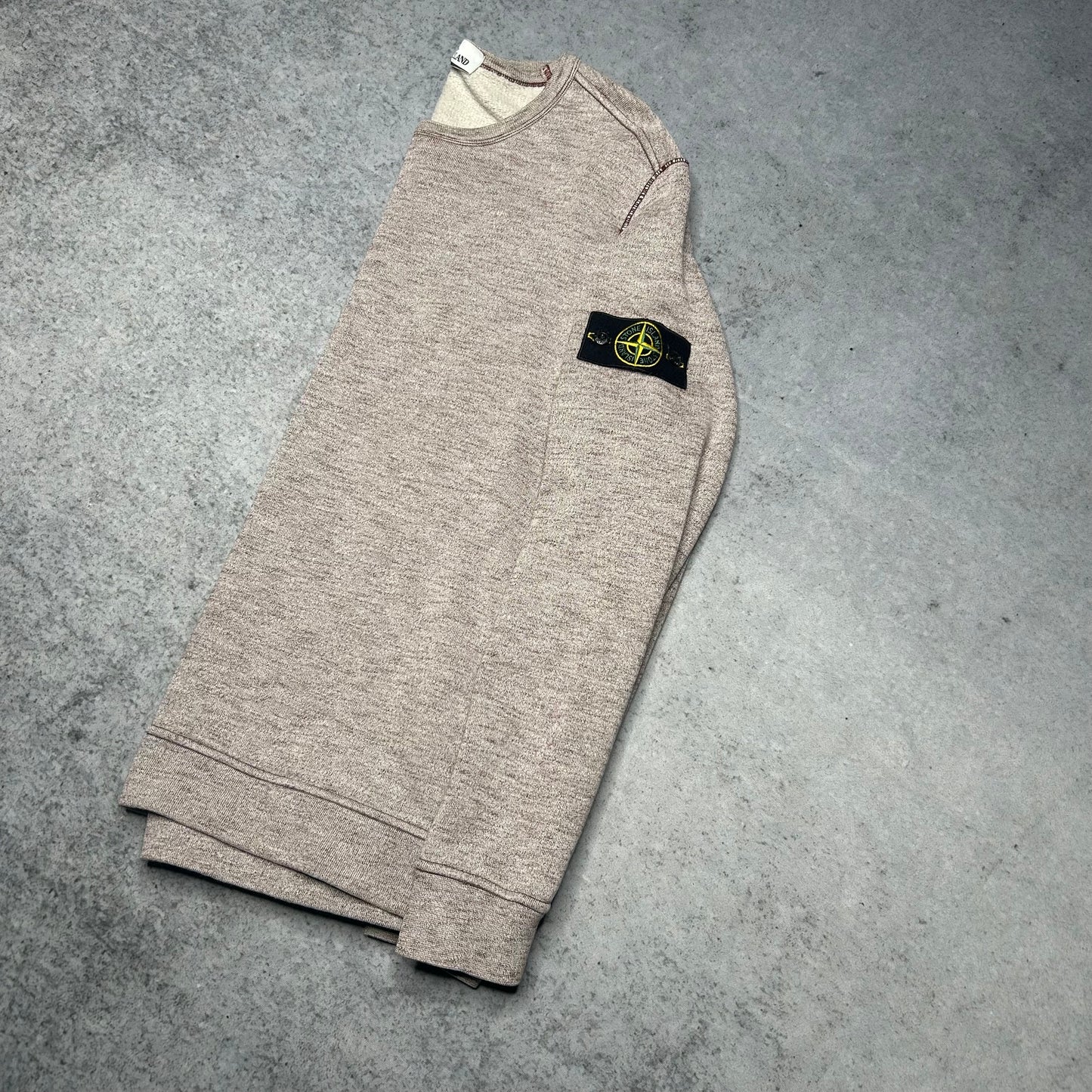 Stone Island Crewneck Sweater grey bordeaux melliert (S)