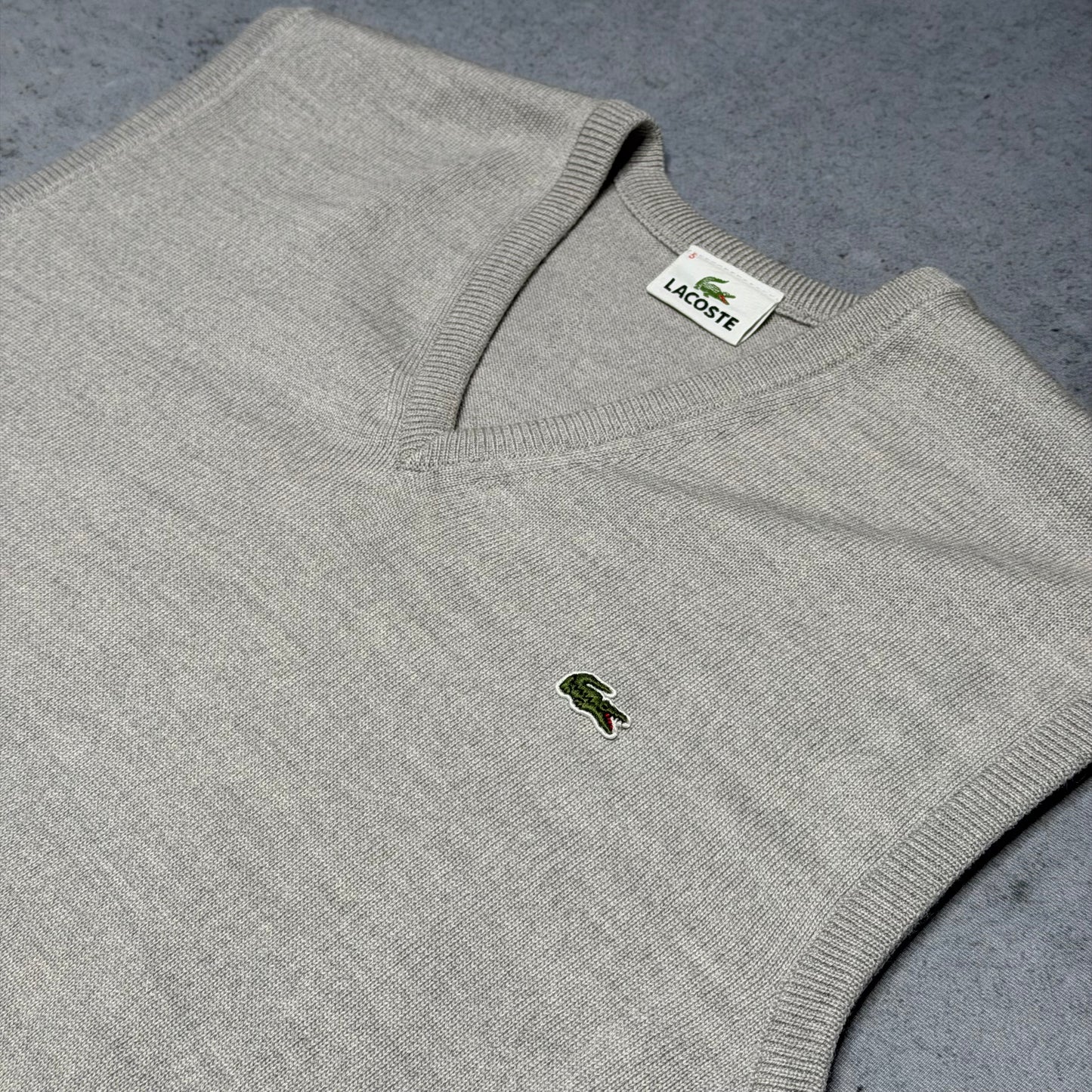 Lacoste 00s Pullunder V-Neck grey (M)
