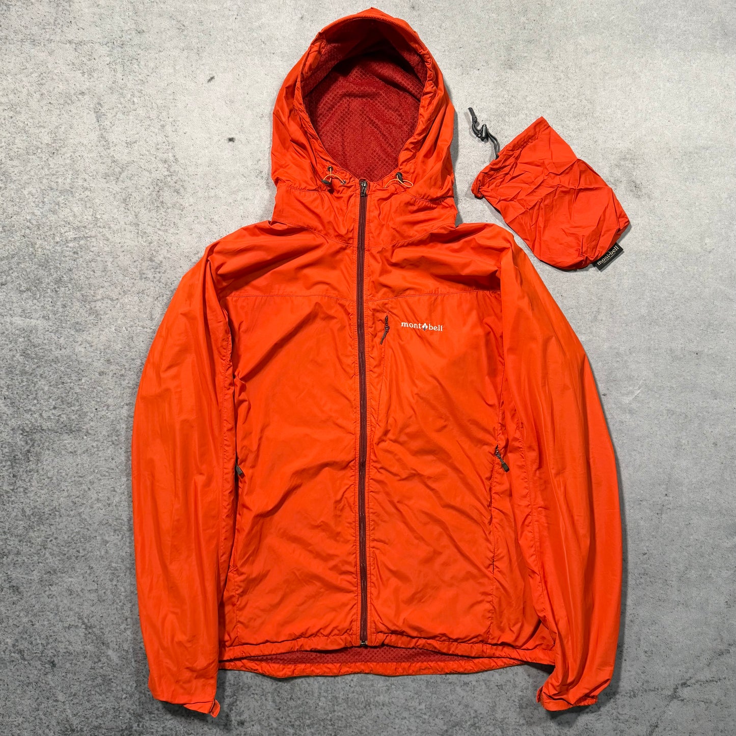 Montbell Japan Lightweight Hooded Shell Jacket orange (L)