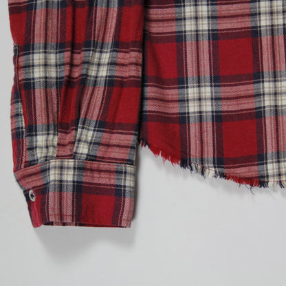 Amiri Distressed Flannel Lumberjack Shirt 