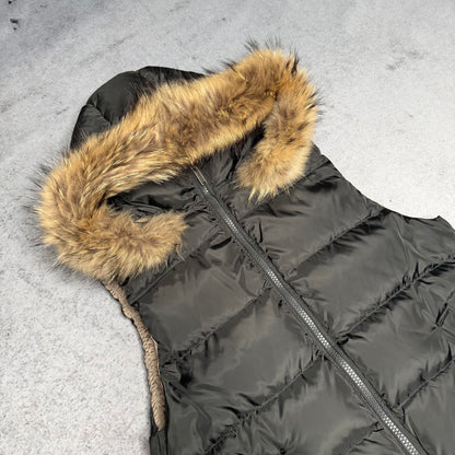 Bomboogie Hooded Fur Puffer Daunenweste Gilet black (L)