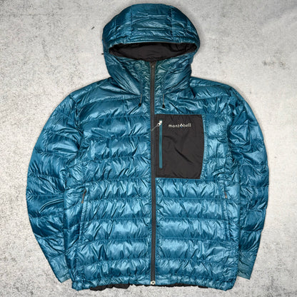 Montbell Japan Reversible Shell Puffer Jacket grey blue (fits L)