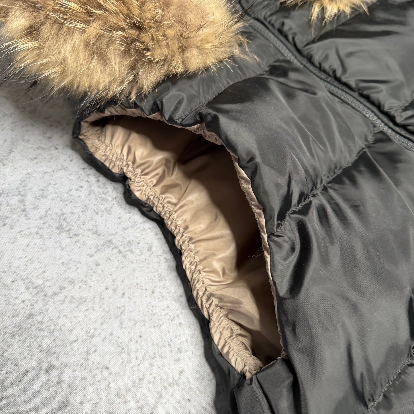 Bomboogie Hooded Fur Puffer Daunenweste Gilet black (L)