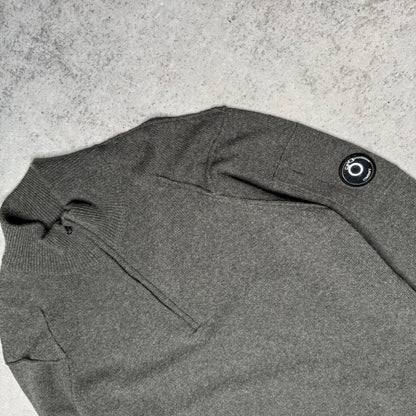 C.P. Company NEW Quarter Zip Lens Knit Cardigan grey (L)
