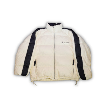Chevignon 90s Puffer Down jacket Spell-out Backprint beige