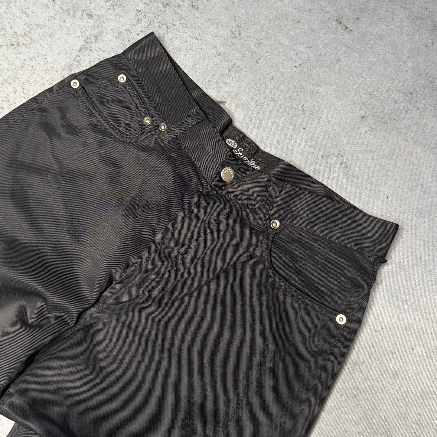 Vintage 90s Straight Pants Made in Italy black (31 fits S)