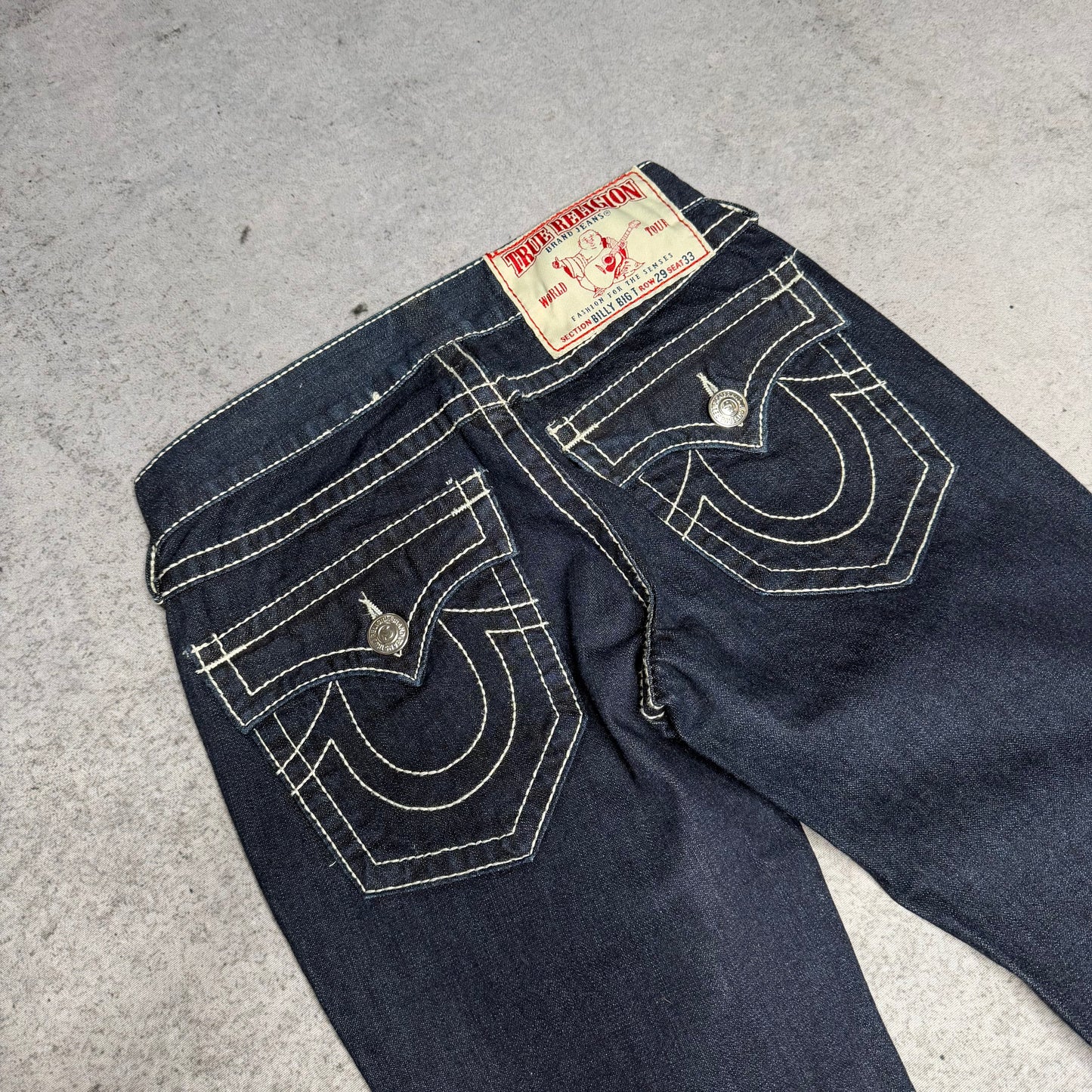 True Religion OG Bootcut Jeans Billy Big T Stitch dark blue (29/33)