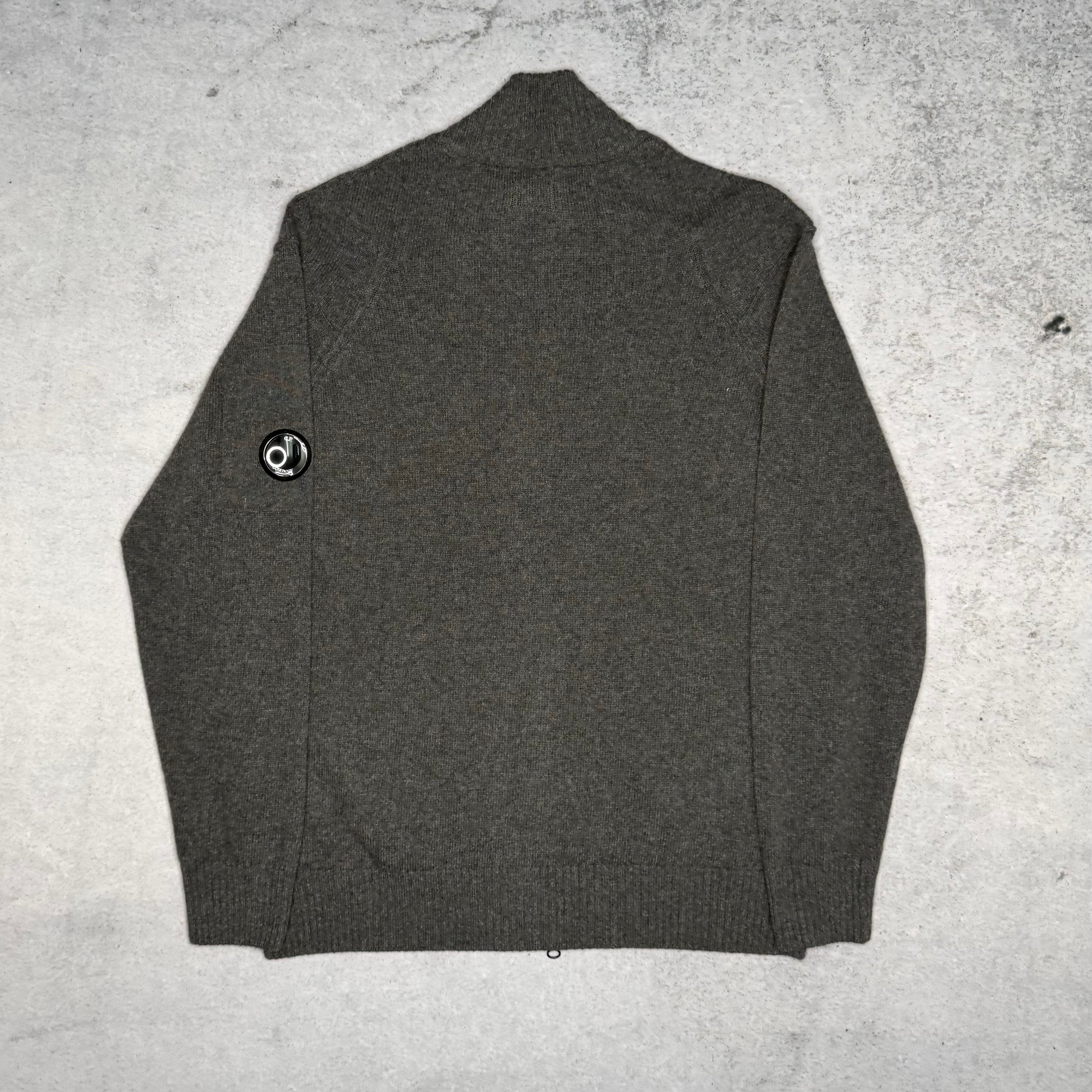 C.P. Company NEW Full Zip Lens Knit Cardigan grey (L