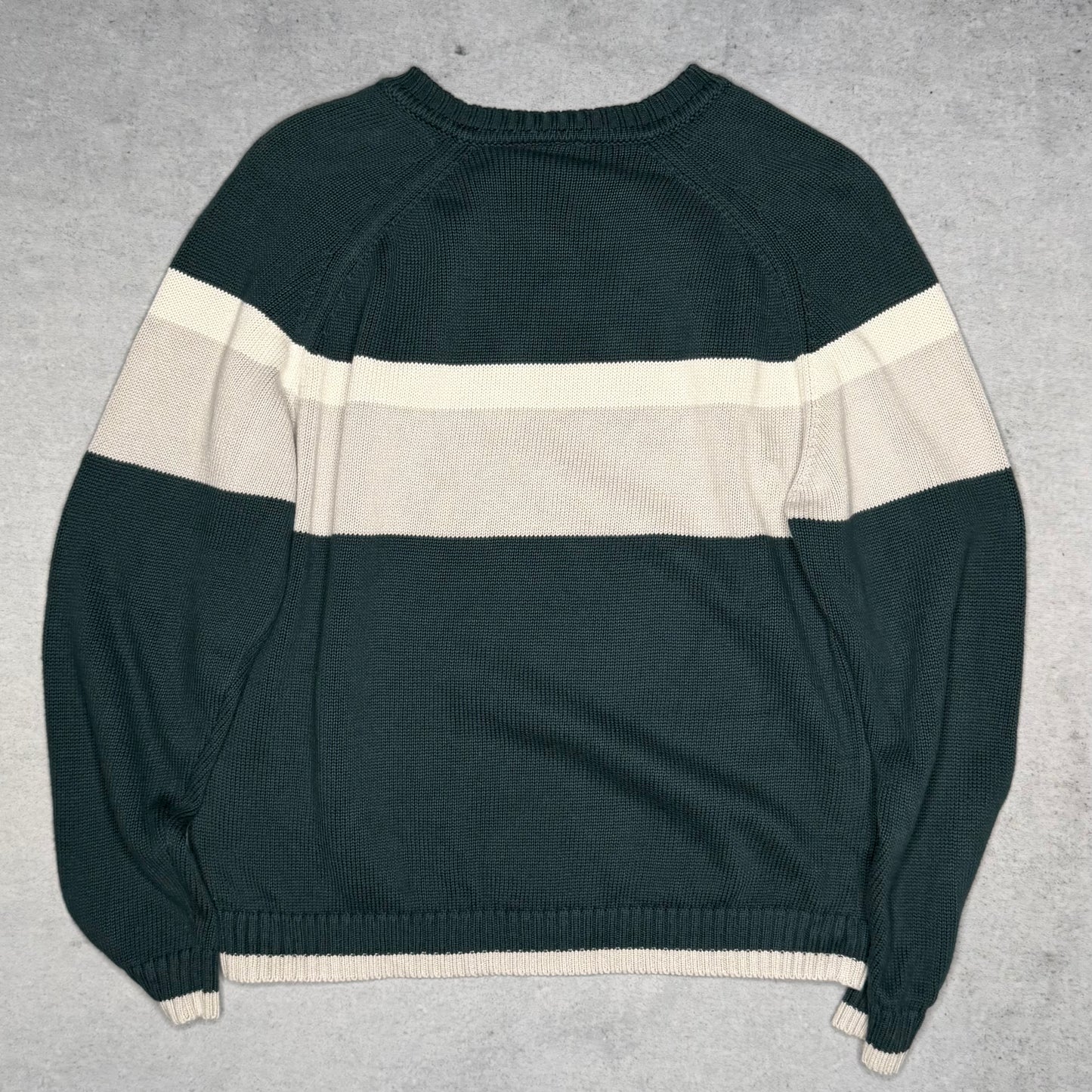 Lacoste Vintage V-Neck Knit Sweater green (M)