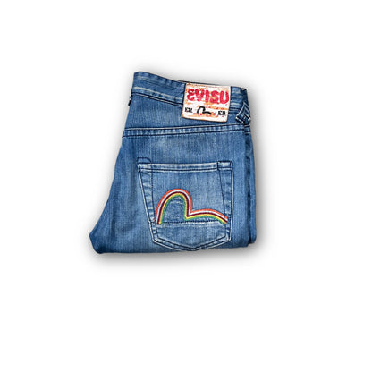 Evisu Genes Vintage Denim Jeans Rainbow Seagull (30)