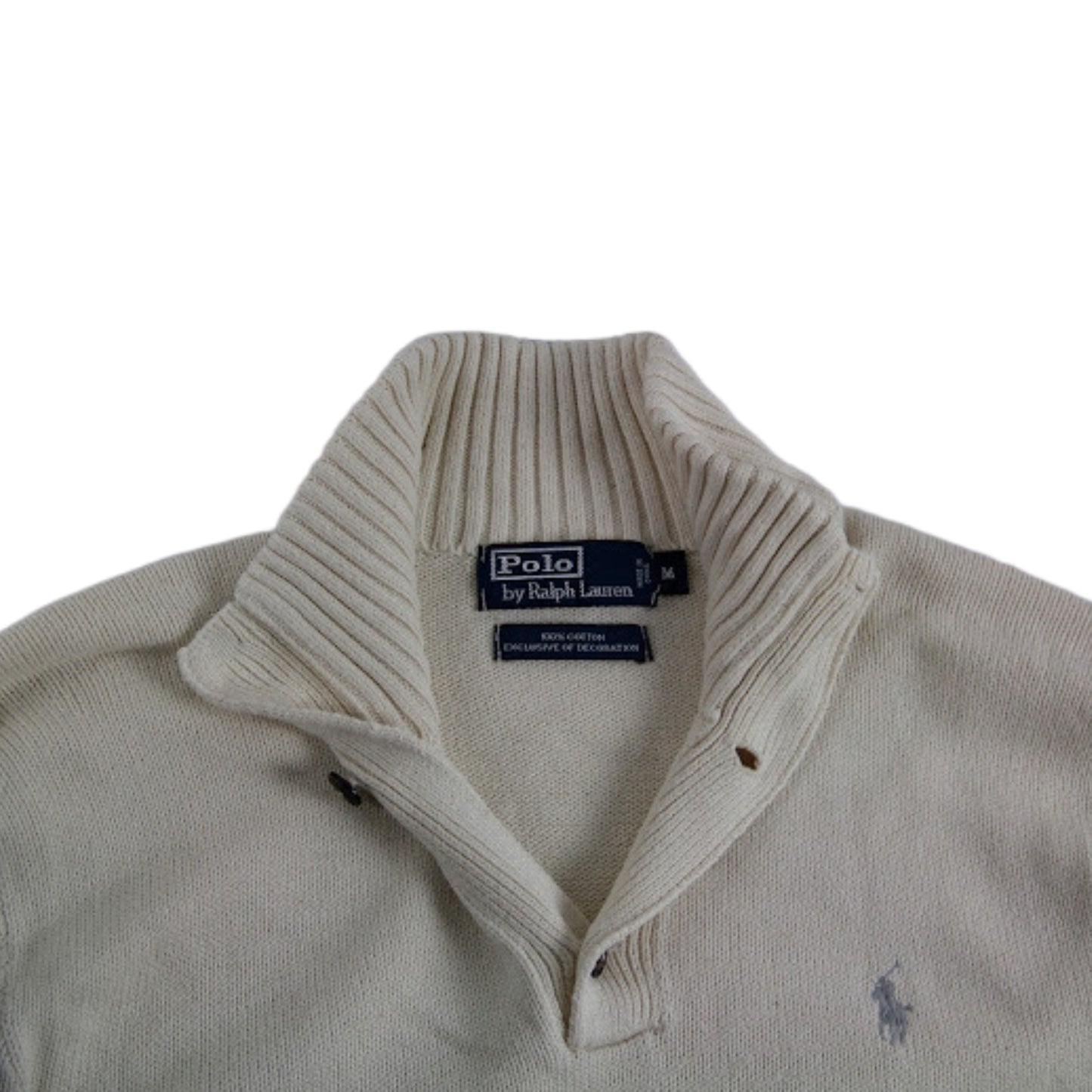Polo Ralph Lauren Button Up Knit Vintage off white