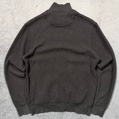 Burberry 00s Waffle Kit Full Zip Cardigan Jacket grey (L fits M)