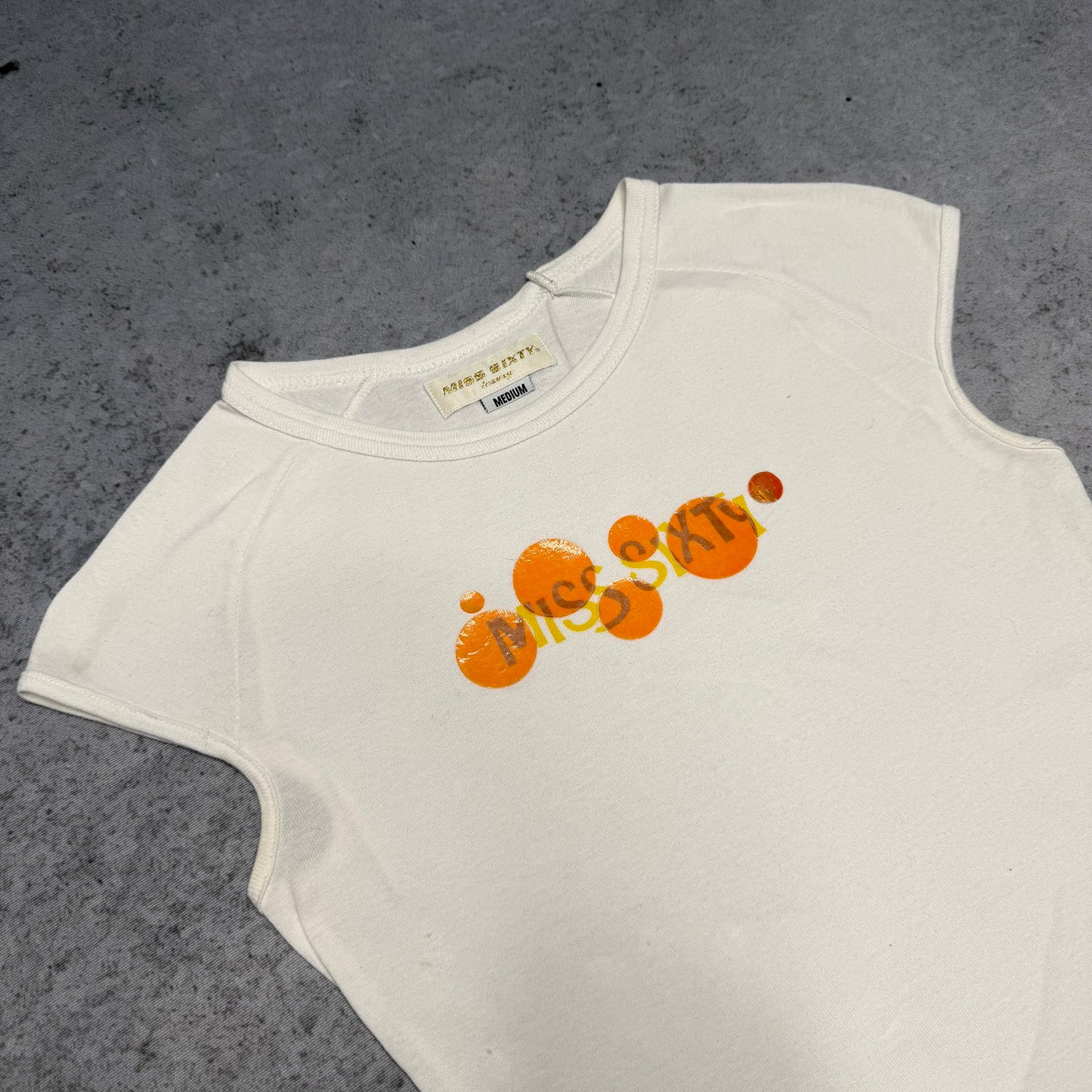 Miss Sixty Y2K Womens Logo Print Baby Tee (fits XS)