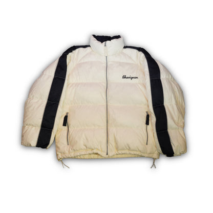 Chevignon 90s Puffer Down jacket Spell-out Backprint beige