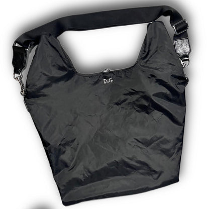 D&G Dolce Gabbana Vintage Shopper Handbag black
