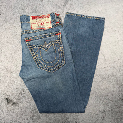 True Religion OG Straight Jeans Ricky Super T washed blue (34)