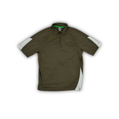Nike Sport Zipped Poloshirt 00s olive green (M)