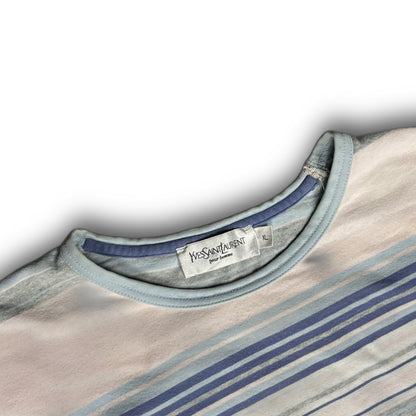 Yves Saint Laurent YSL Vintage Tee Shirt baby blue rosé