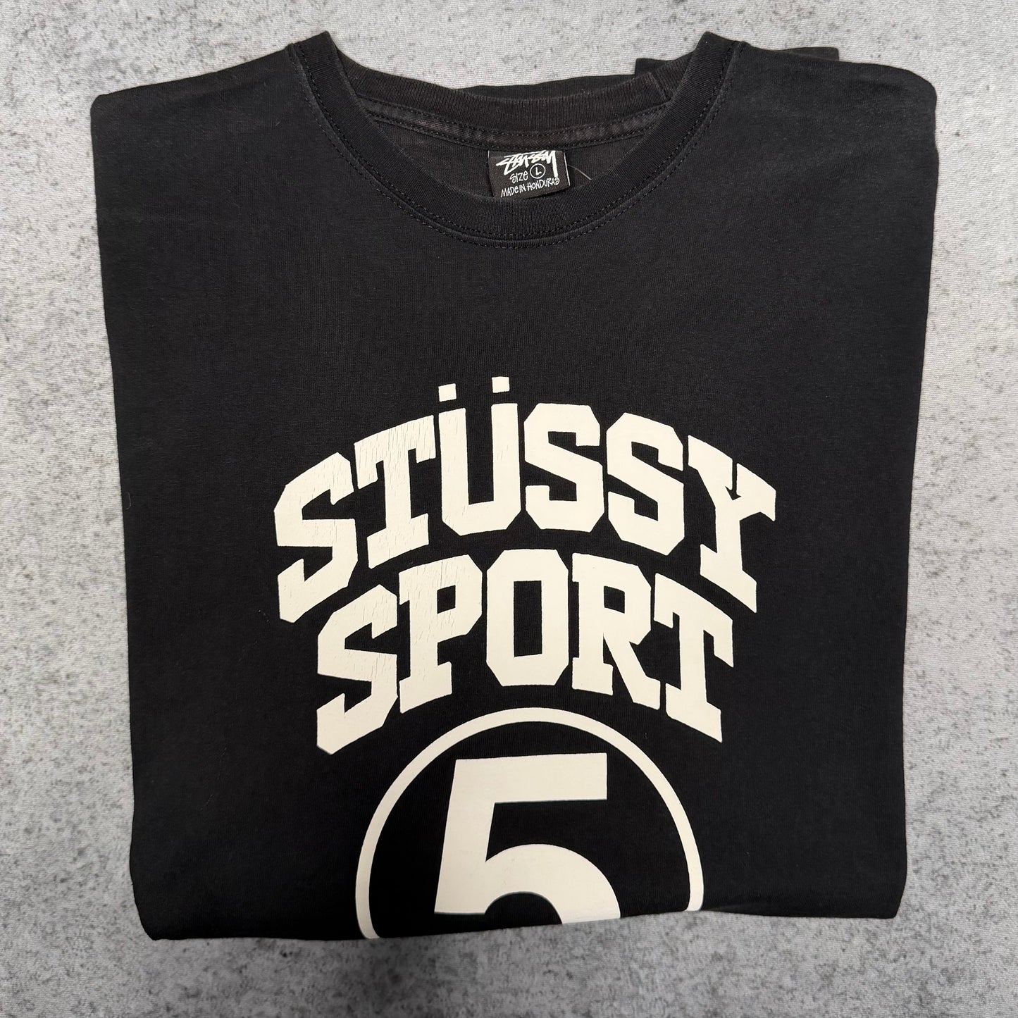 Stüssy Vintage Stüssy Sport Logo Spellout Tee Shirt black white (L)
