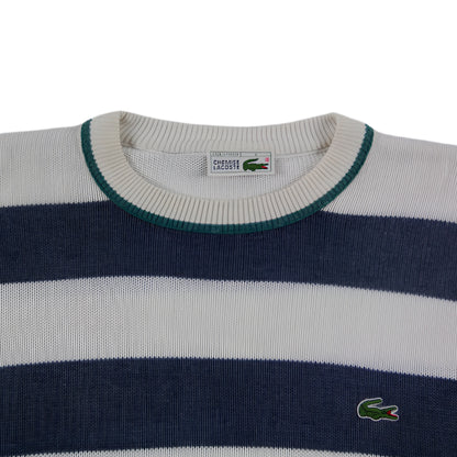 Chemise Lacoste Knit Sweater Vintage  white blue