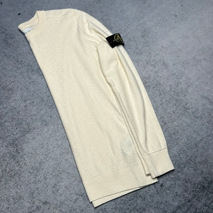 Stone Island AW 2019 Light Knit Crewneck Sweater creme (XL)