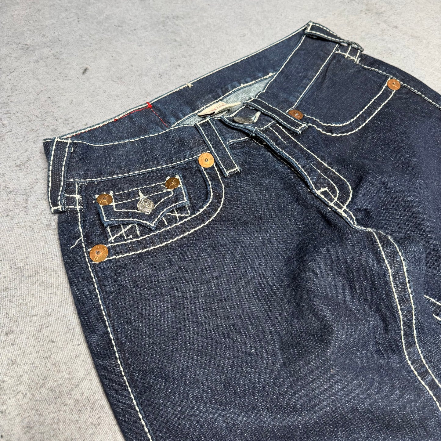 True Religion OG Bootcut Jeans Billy Big T Stitch dark blue (29/33)