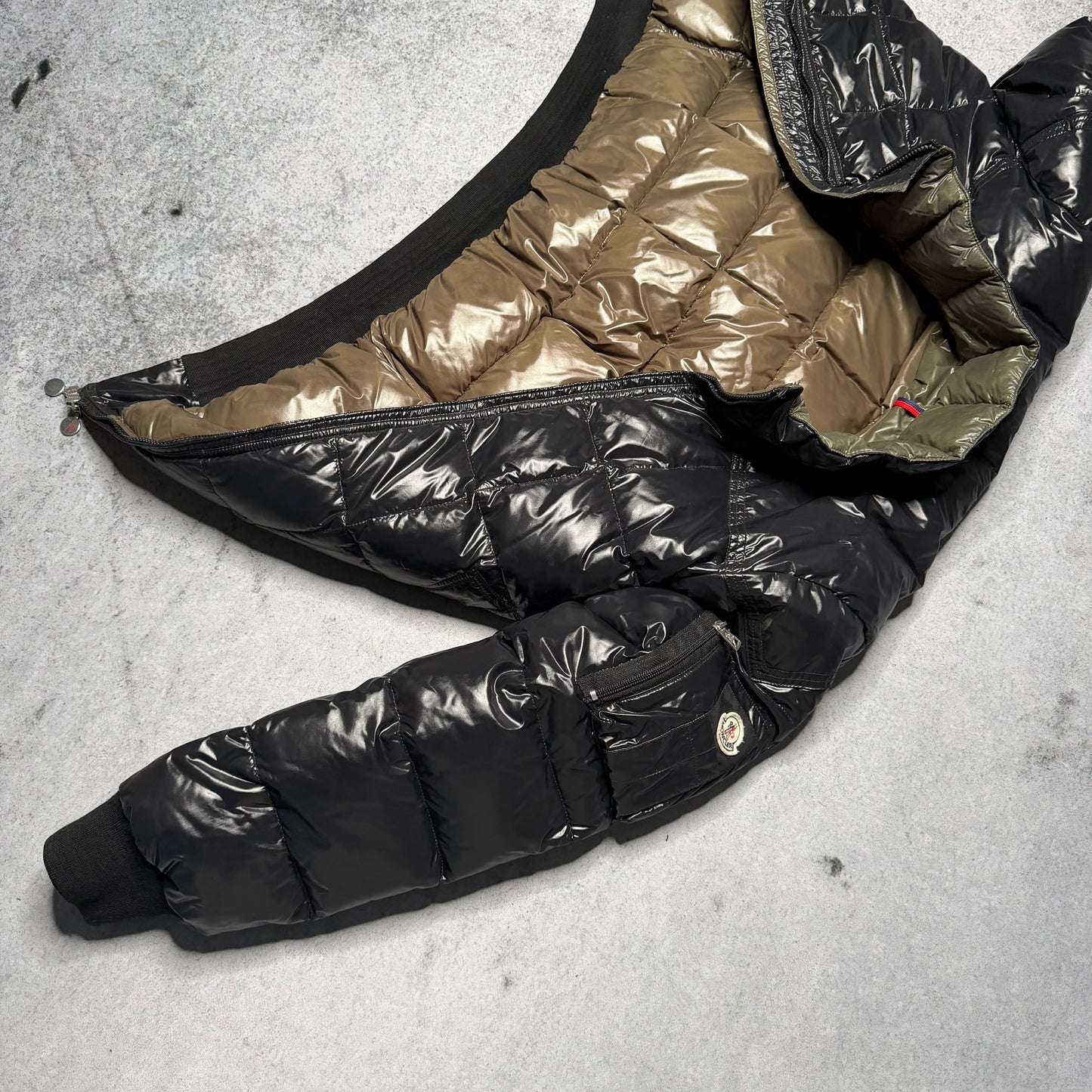 Moncler Vintage Square Stitch Bomber Puffer Jacket black 4 (fits M)