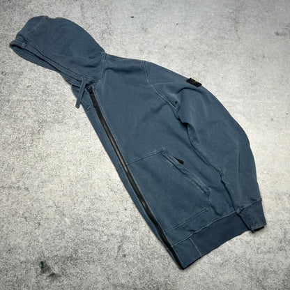 Stone Island Garment Dyed Zip Hoodie washed blue (XXL fits XL)