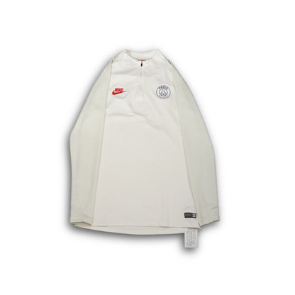 Nike PSG Paris Saint-Germain Track Top Quarter Zip - White (M)