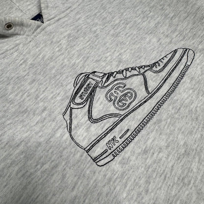 Stüssy 90s Vintage Hoodie "Air Force NYC" Made in USA (L)