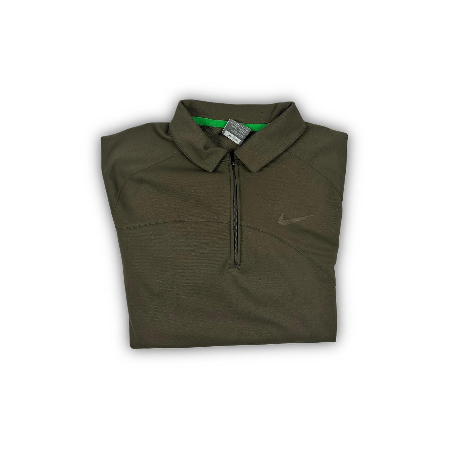 Nike Sport Zipped Poloshirt 00s olive green