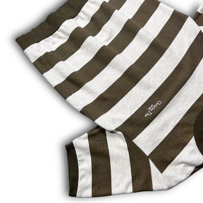 90s Christian Dior Vintage Striped thick T-Shirt (M)