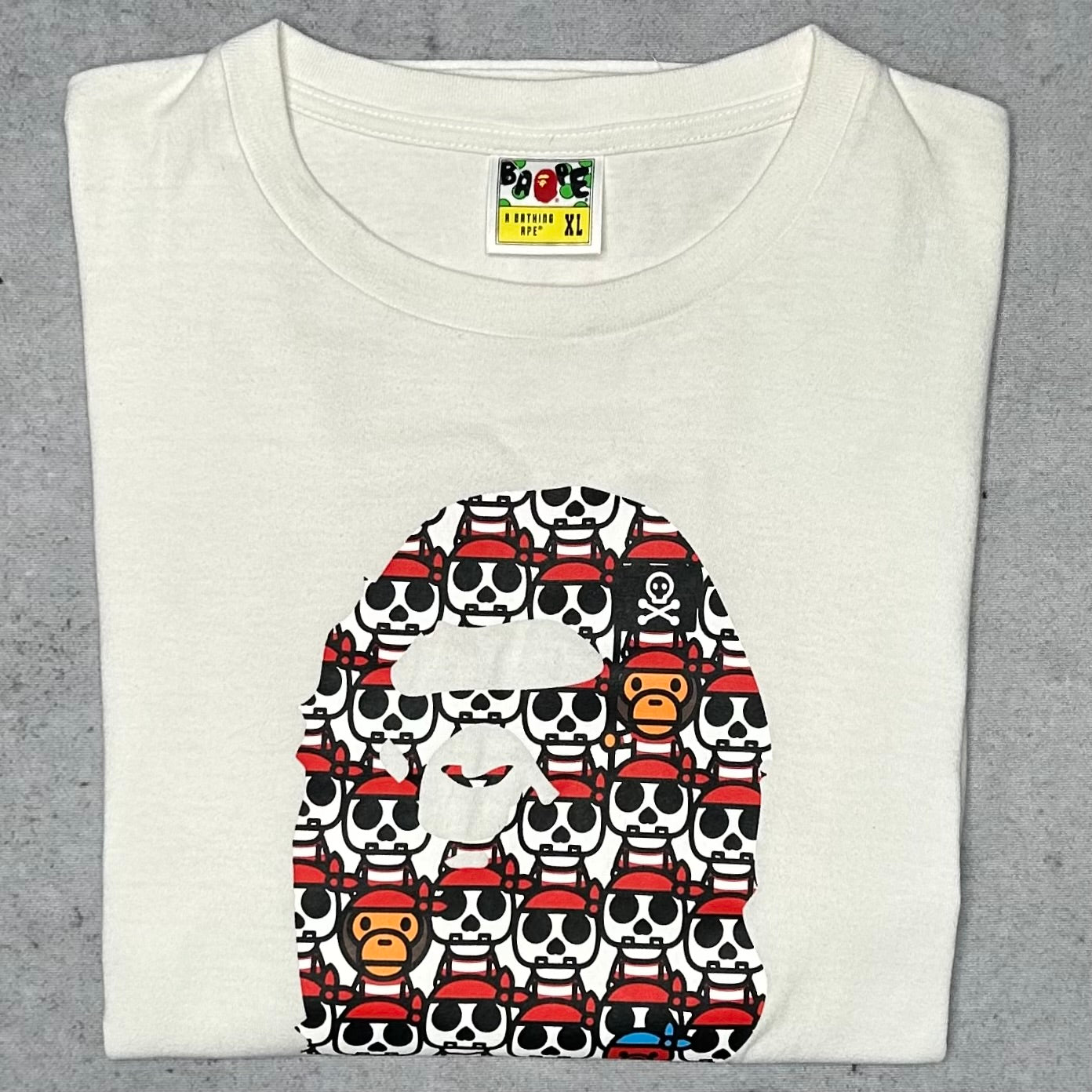 BAPE red white Pirate Baby Milo Head (XL)