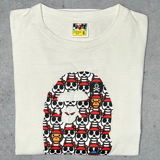 BAPE red white Pirate Baby Milo Head (XL)