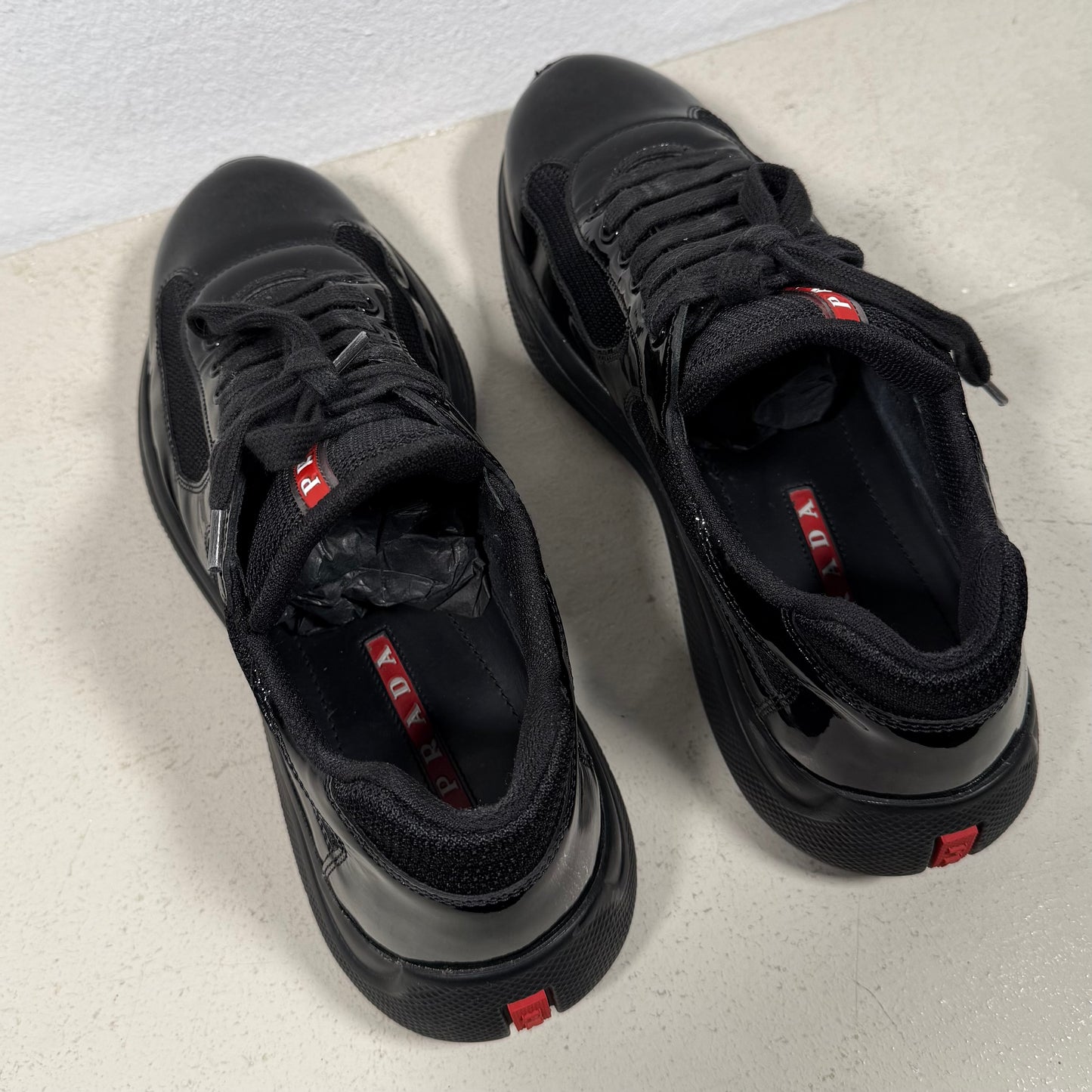 Prada Americas Cup Sneaker 2025 Patent Leather black (41- fits 42)