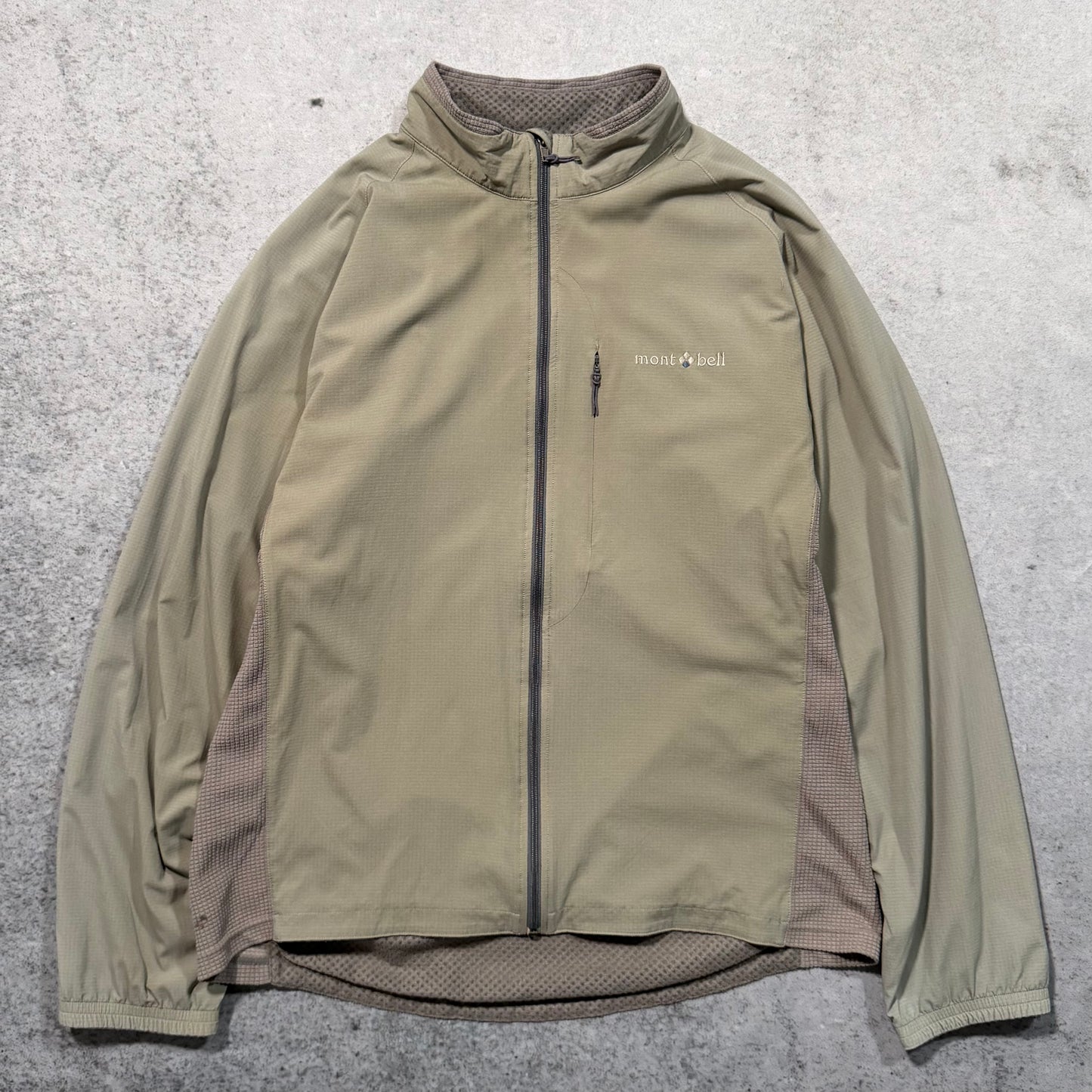 Montbell Japan 00s Shell Track Jacket grey olive (M)